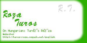 roza turos business card